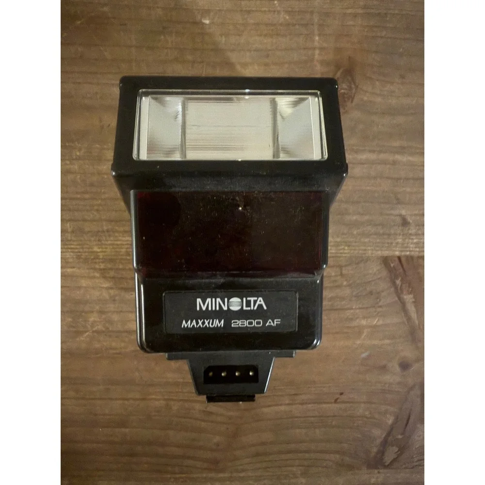 Minolta Maxxum 2800 AF External Camera Flash for SLR Vintage Photography Black